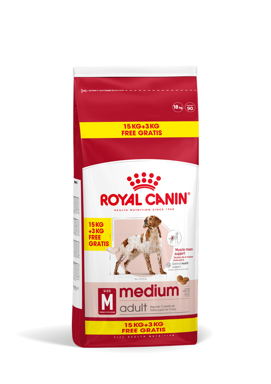 Royal Canin - Croquettes pour chien Medium Adulte 15 kg + 3 kg - Image 1