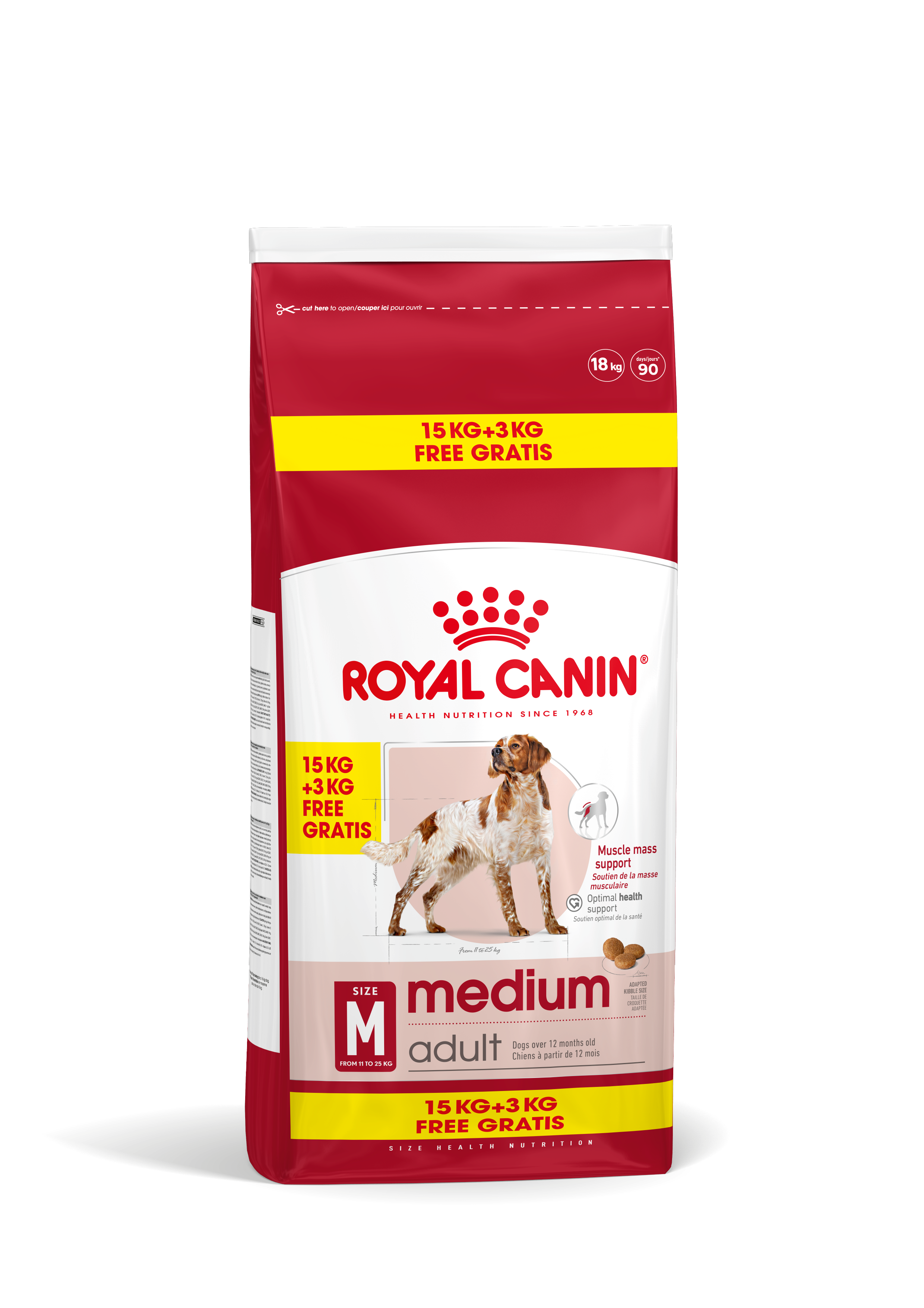 Royal Canin - Croquettes pour chien Medium Adulte 15 kg + 3 kg - Image 1