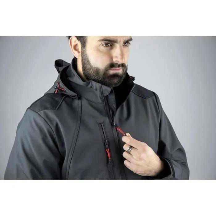 Blouson softshell triple couche polyester gris L.2307 - Lma - Image 4