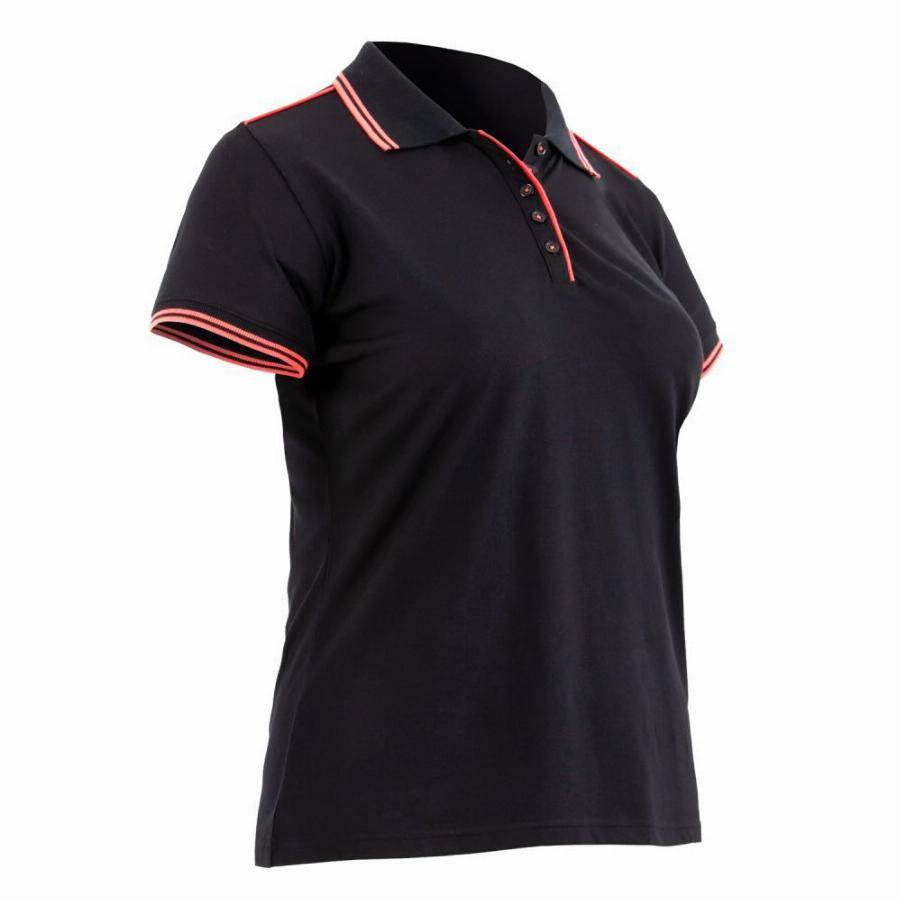 Polo femme Thelma polyester noir L.420.0 cm l.350.0 cm H.10.0 cm - Lma