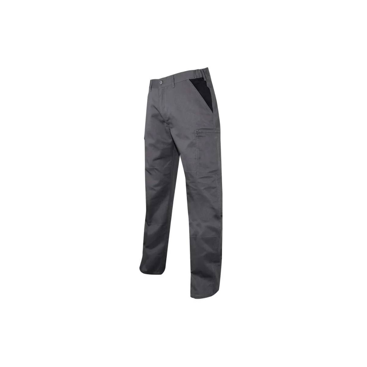 Pantalón de trabajo multipocket poliéster algodón gris/negro - LMA - Imagen 1