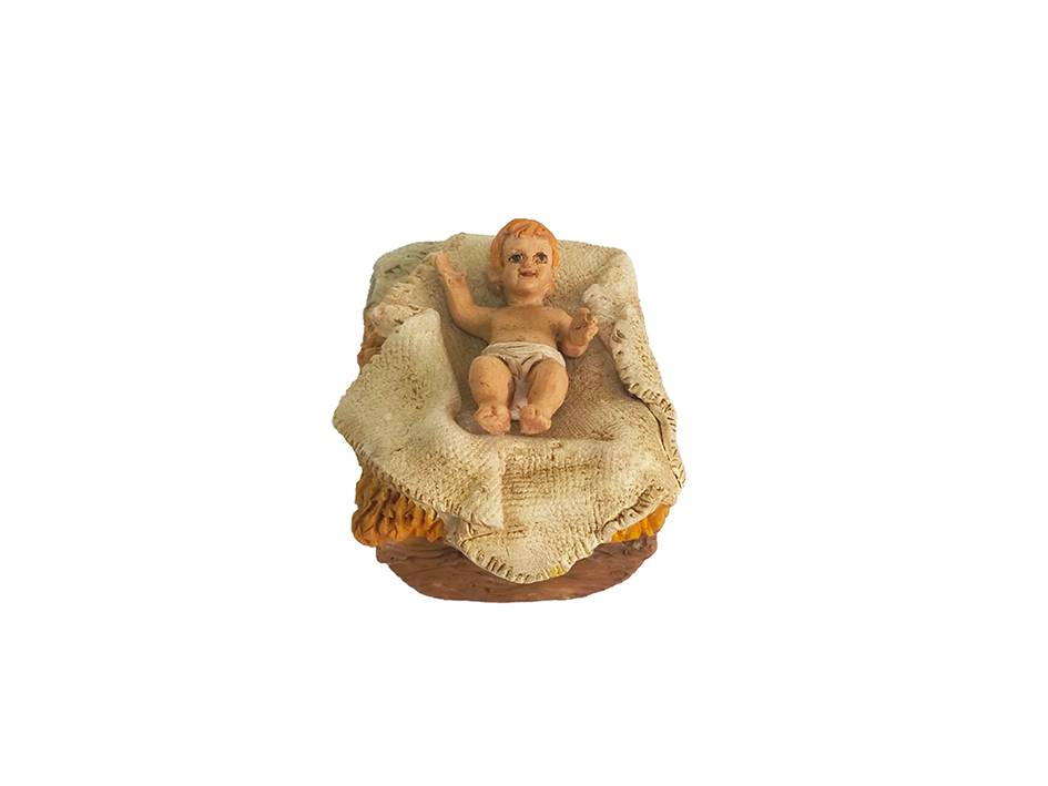 Oliver - Niño Jesús y cuna H.9 cm - Oliver
