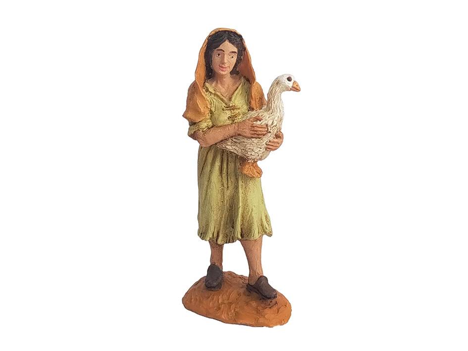 Oliver - Bergère avec oie hebraique H.9 cm - Oliver