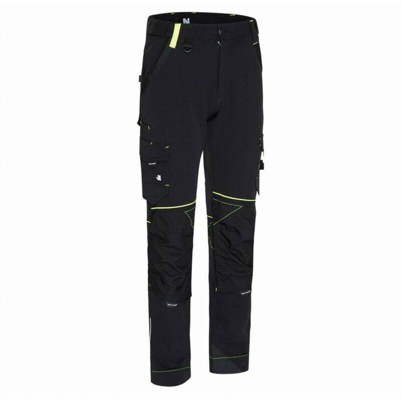 Nineworths - Pantalon de travail Sacha noir/jaune fluo taille 40 - Nine Worths - Image 3