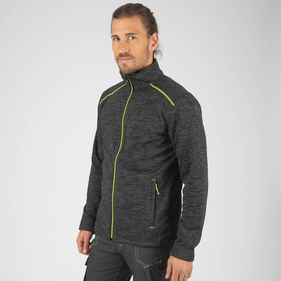 Nineworths - Gilet de travail Lenny gris chine/jaune fluo taille L - Nine Worths - Image 9