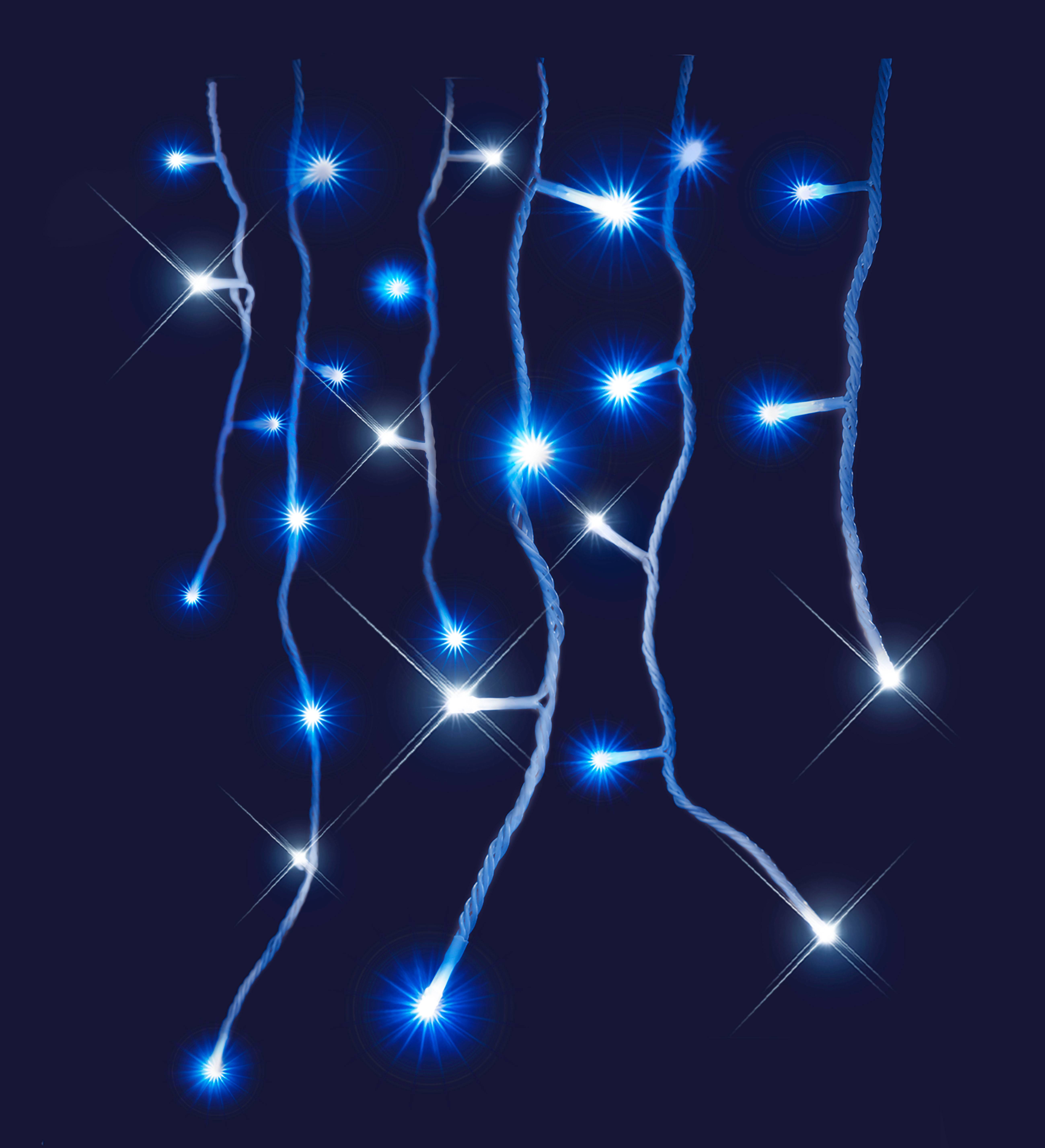 Blachere Illumination - Guirlande stalactite LED - 8 m - Bleu + Flash - BLACHERE ILLUMINATION - Imagen 1