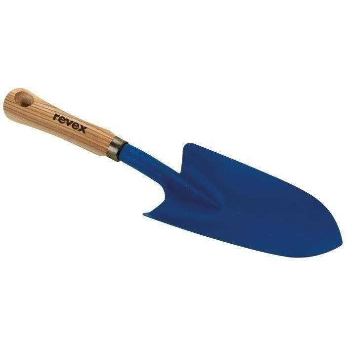 Transplantador de acero y mango de madera multicolor L.35.5 cm l.8 cm H.4 cm - Revex