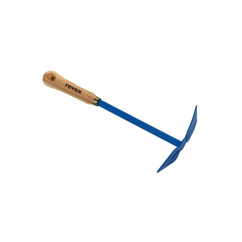 Serfouette à fleurs acier panne et langue manche bois 32 cm - REVEX - Image 1