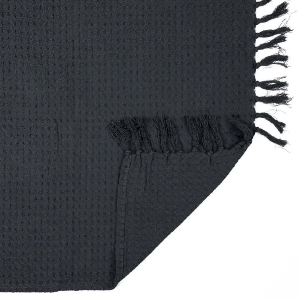 The Home Deco Factory - Manta gofrada algodón gris antracita 130 x 160 cm - THE HOME DECO FACTORY - Imagen 4