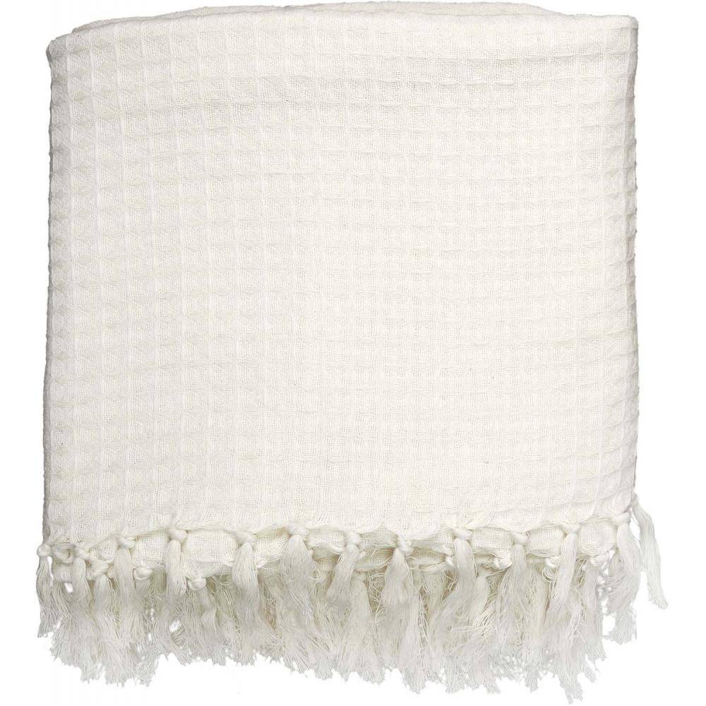 Jeté de canapé coton ivoire 170 x 250 cm THE HOME DECO FACTORY - Image 5
