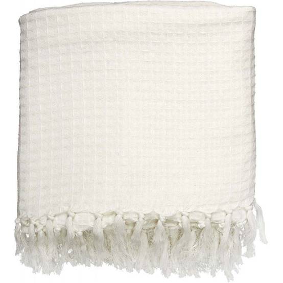 Jeté de canapé coton ivoire 170 x 250 cm THE HOME DECO FACTORY - Image 2