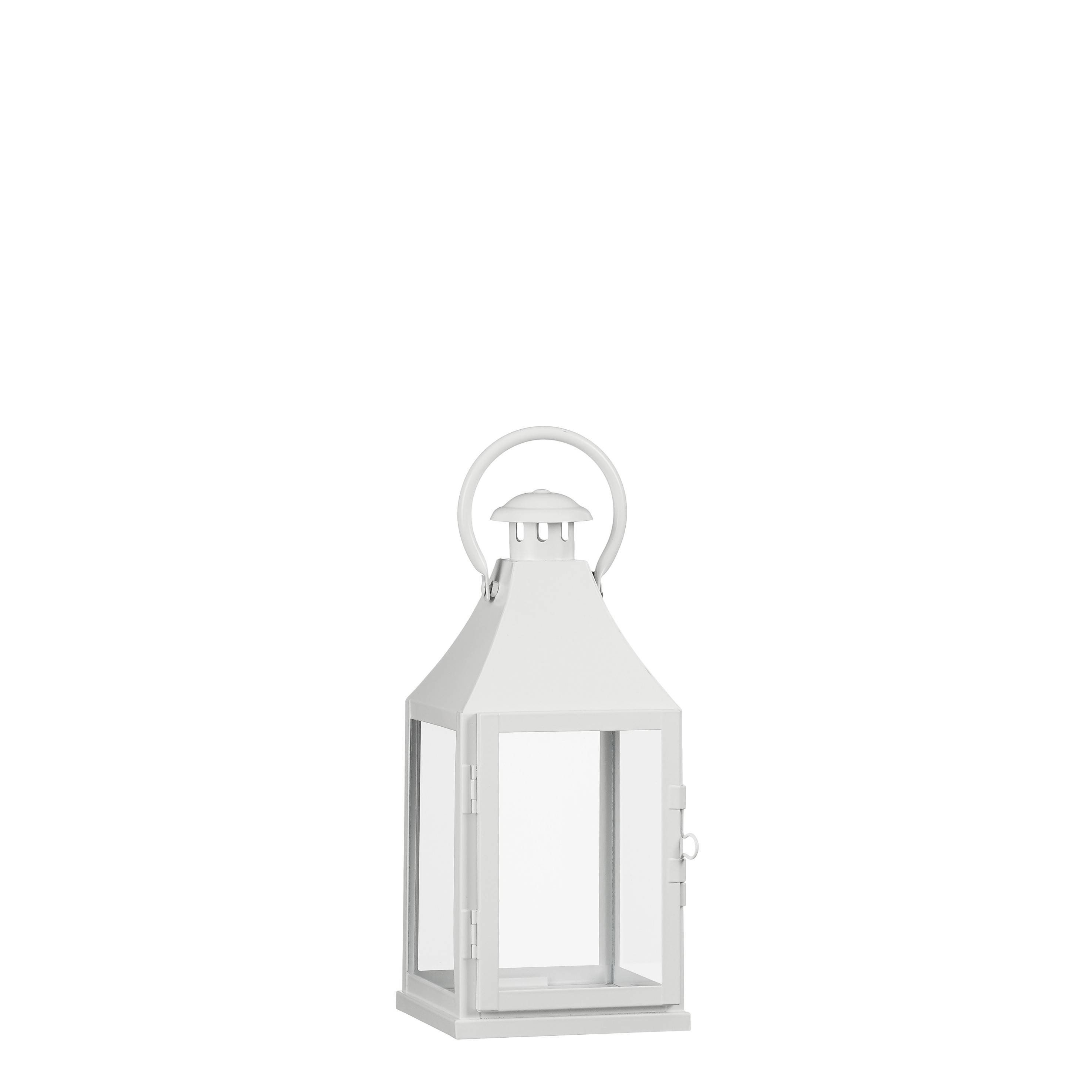 Mica Decorations - Lanterne Bilbao blanche - L. 13 x l. 13 x H. 28,5 cm