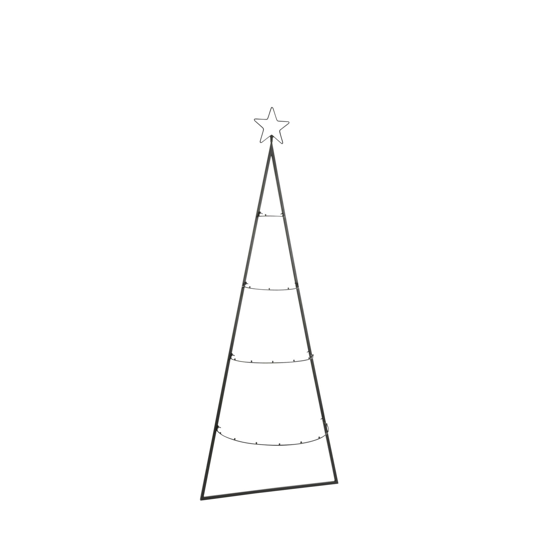 House of Seasons - Sapin Support Mural Métal Noir L 50 cm H 131 cm - HOUSE OF SEASONS