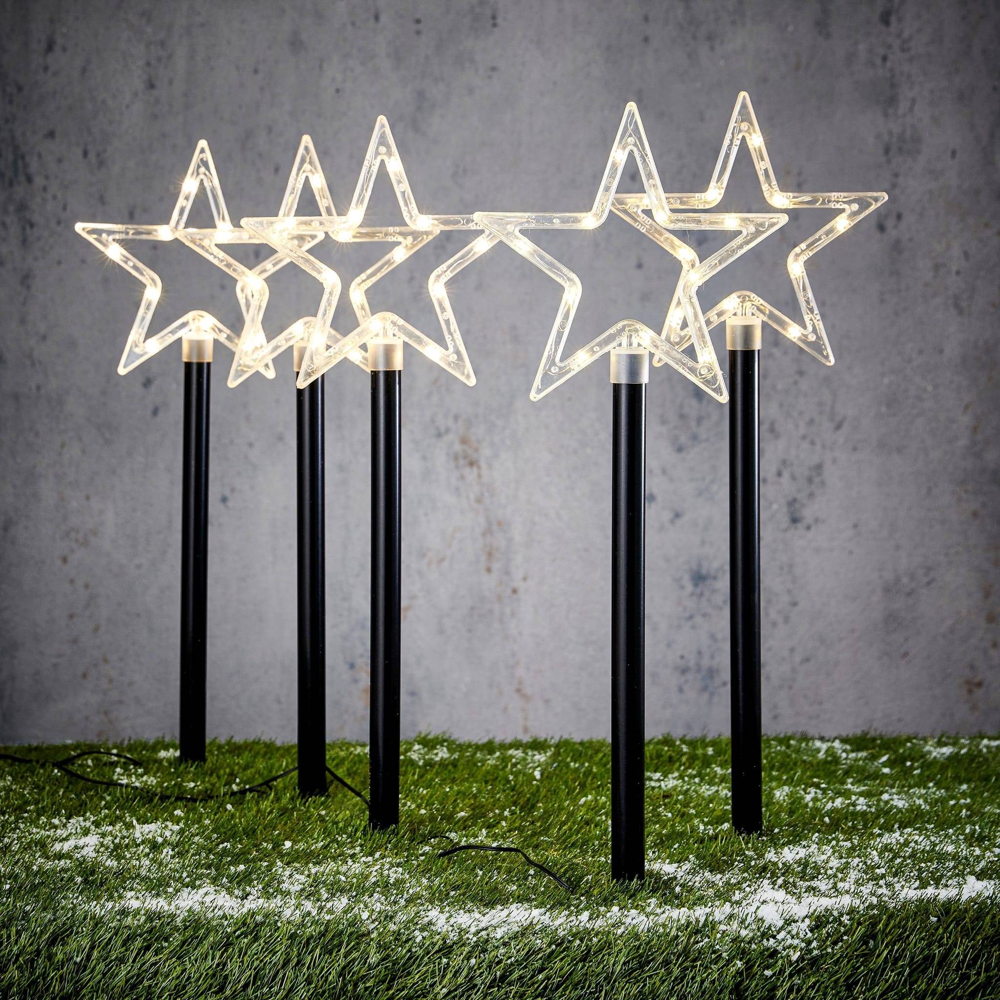Luca Lighting - Pique de jardin LED lot de 5 - L. 18 x l. 2 x H. 60 cm