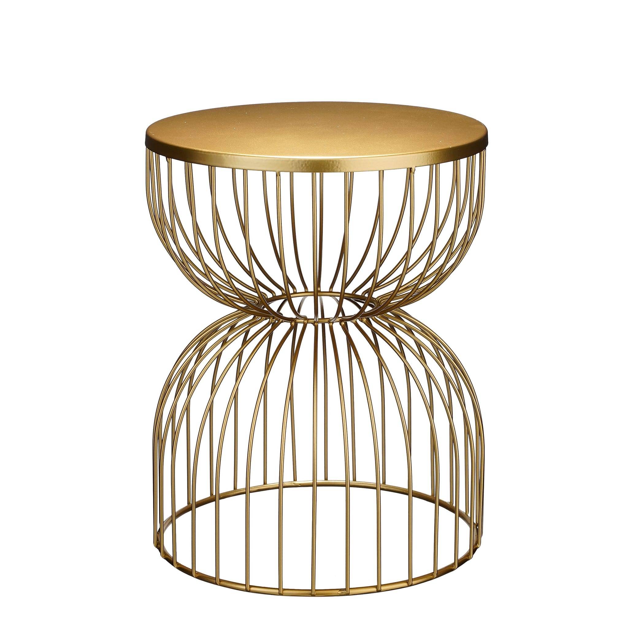 Mica Decorations - Mesa de servicio Adamo oro - Ø 30 x H. 38 cm