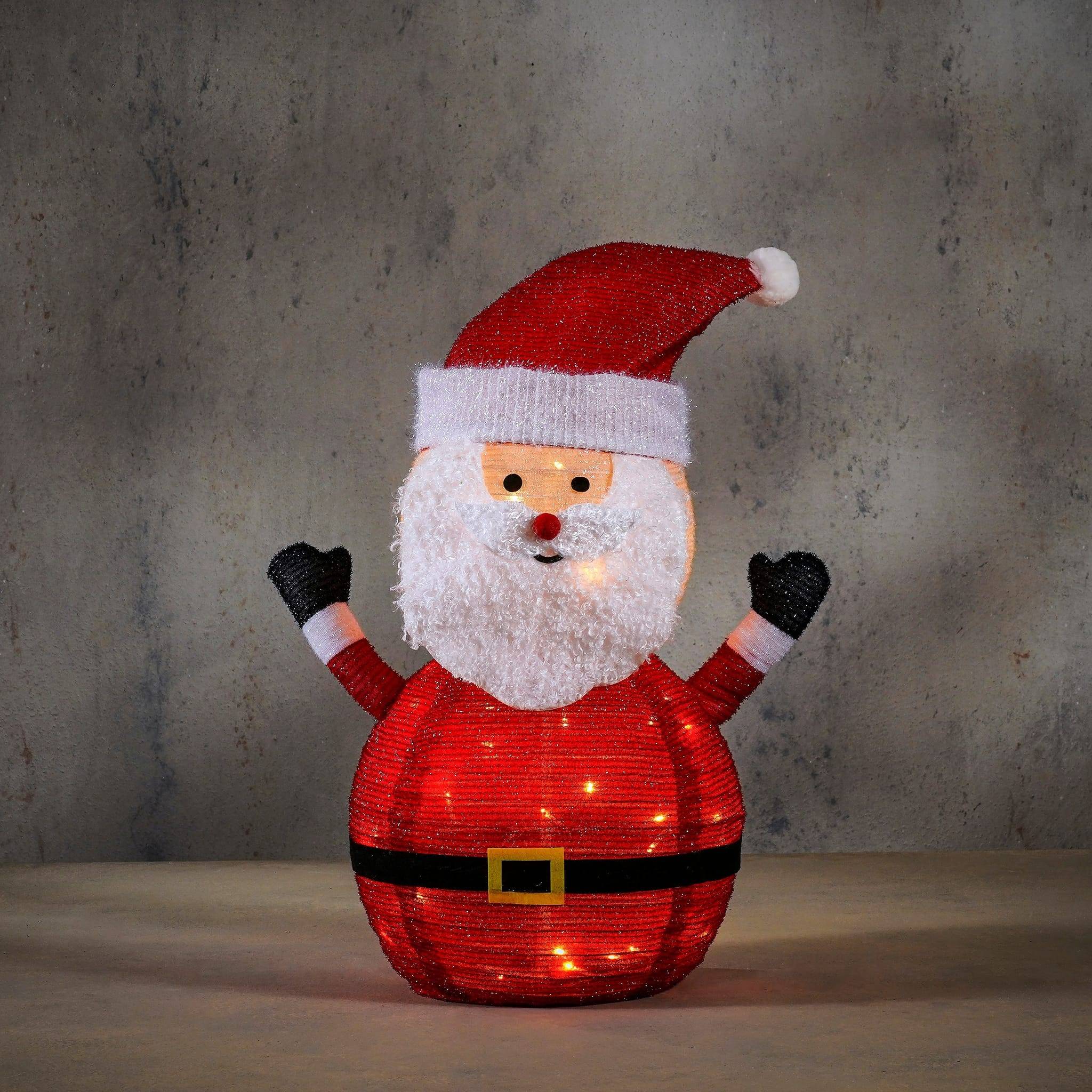 Luca Lighting - Père Noël LED rouge blanc classique Ø 35 x H. 60 cm