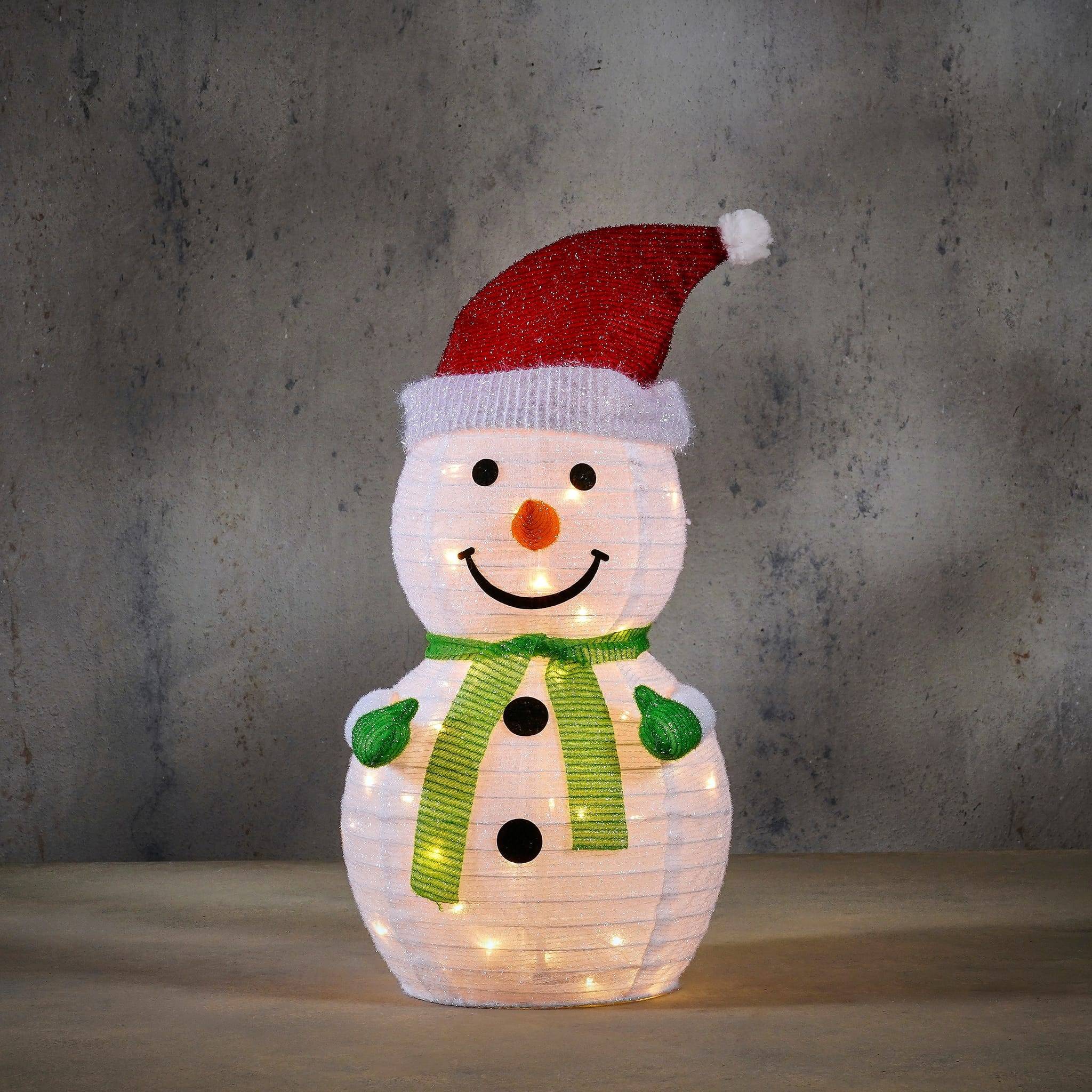 Luca Lighting - Bonhomme de neige LED blanc classique - Ø 35 x H. 60 cm