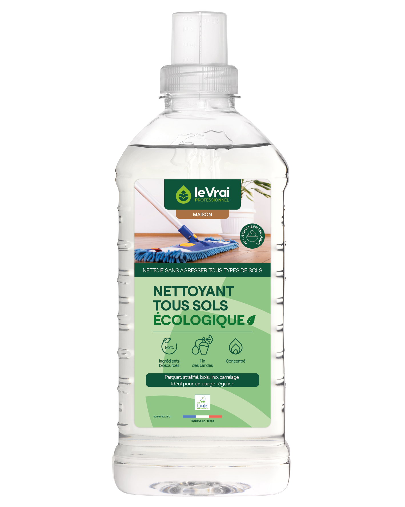 Le Vrai Professionnel - Nettoyant Tous Sols Ecologique 1L - Le Vrai Professionnel