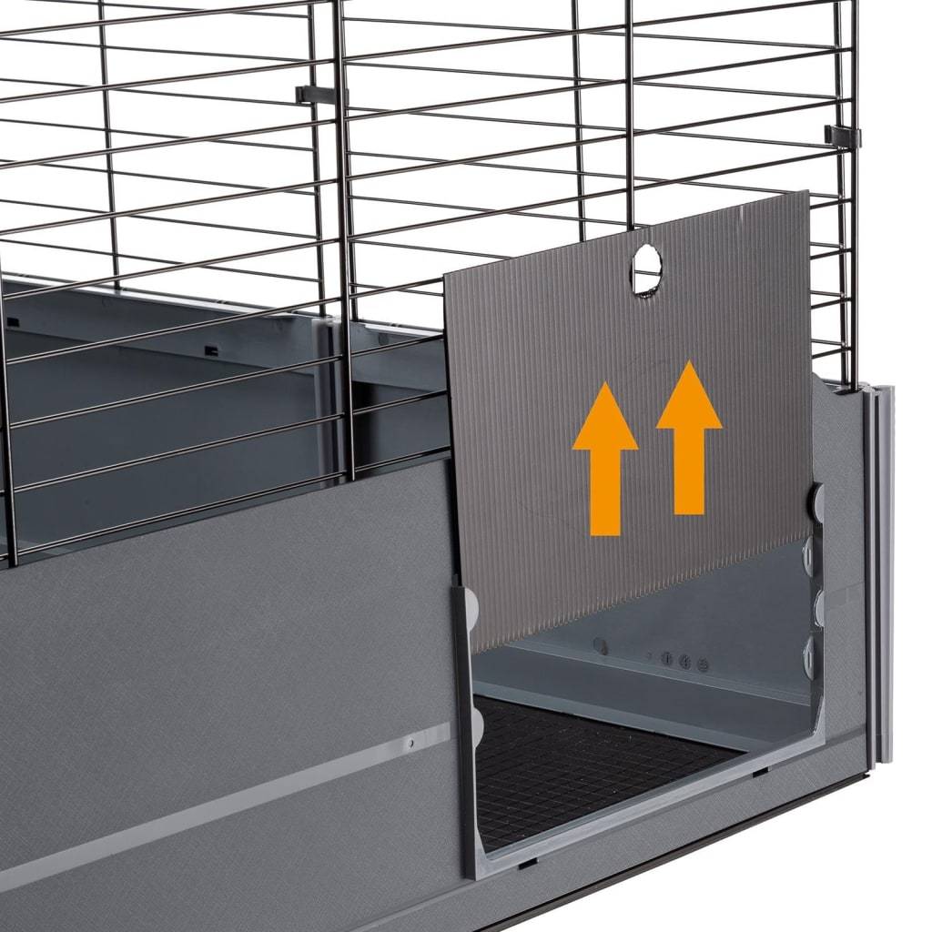 Cage Multipla Open en métal et plastique noir L.107.5 l.72 H.50 cm - Ferplast - Image 6