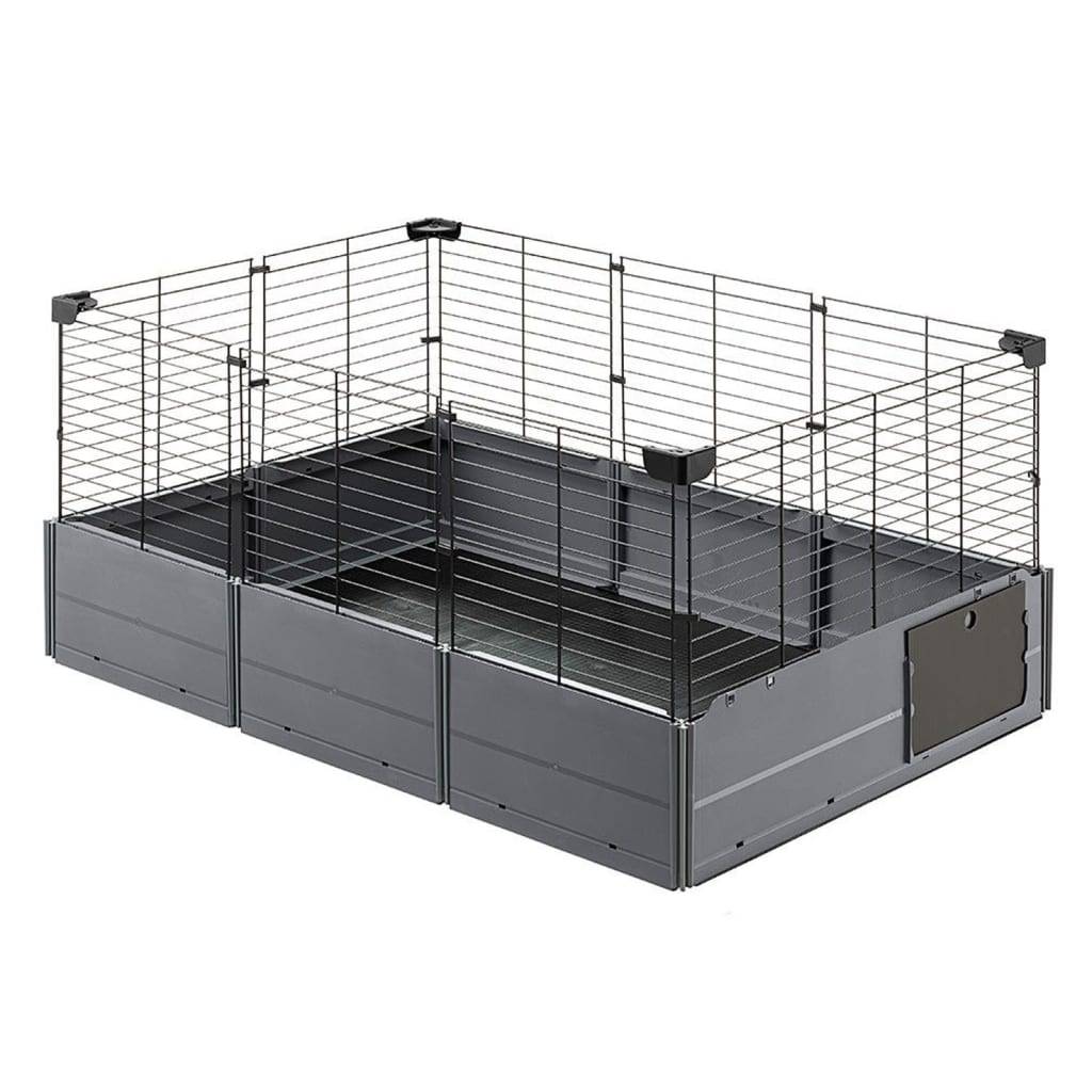 Cage Multipla Open en métal et plastique noir L.107.5 l.72 H.50 cm - Ferplast - Image 5