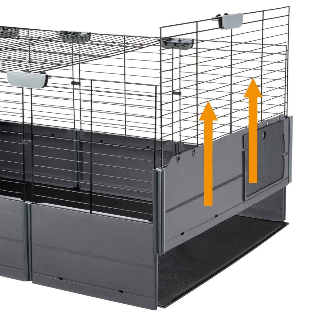 Cage Multipla Open en métal et plastique noir L.107.5 l.72 H.50 cm - Ferplast - Image 3