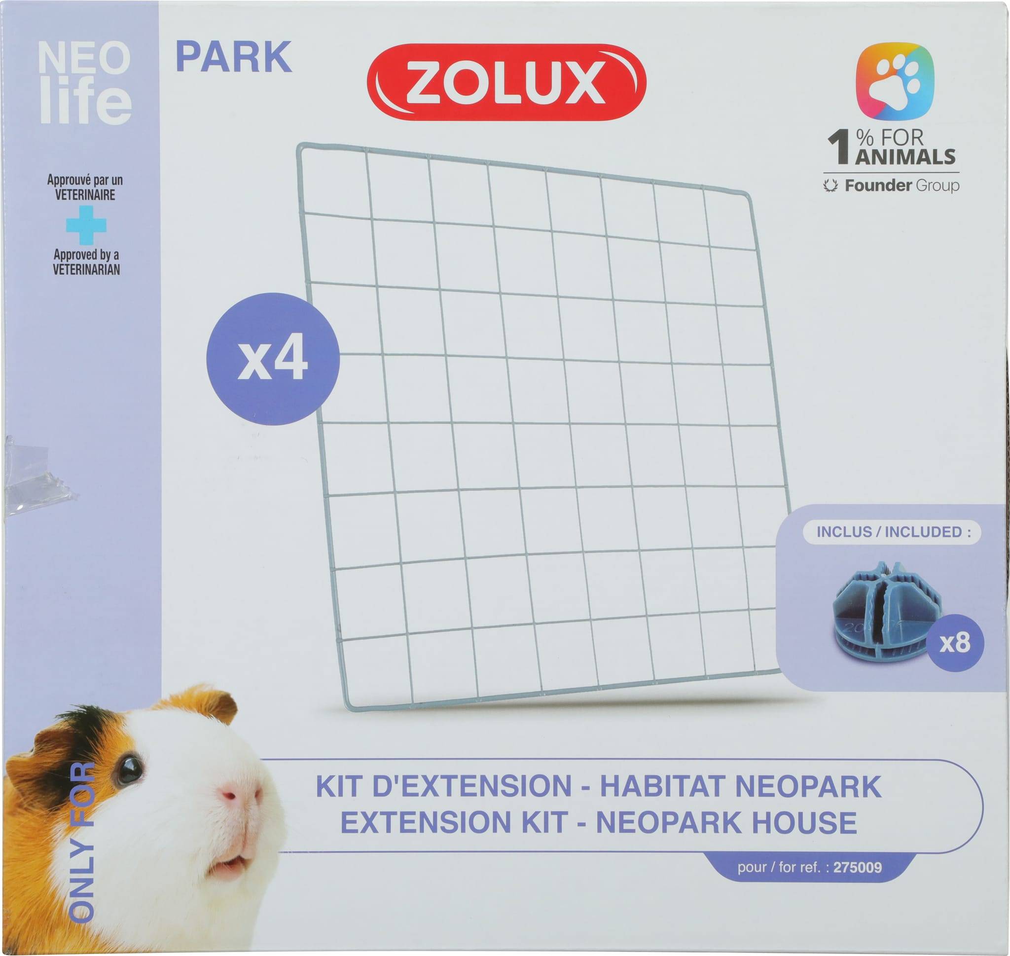 Zolux - Kit 4 grille extension habitat cochon d inde neolife