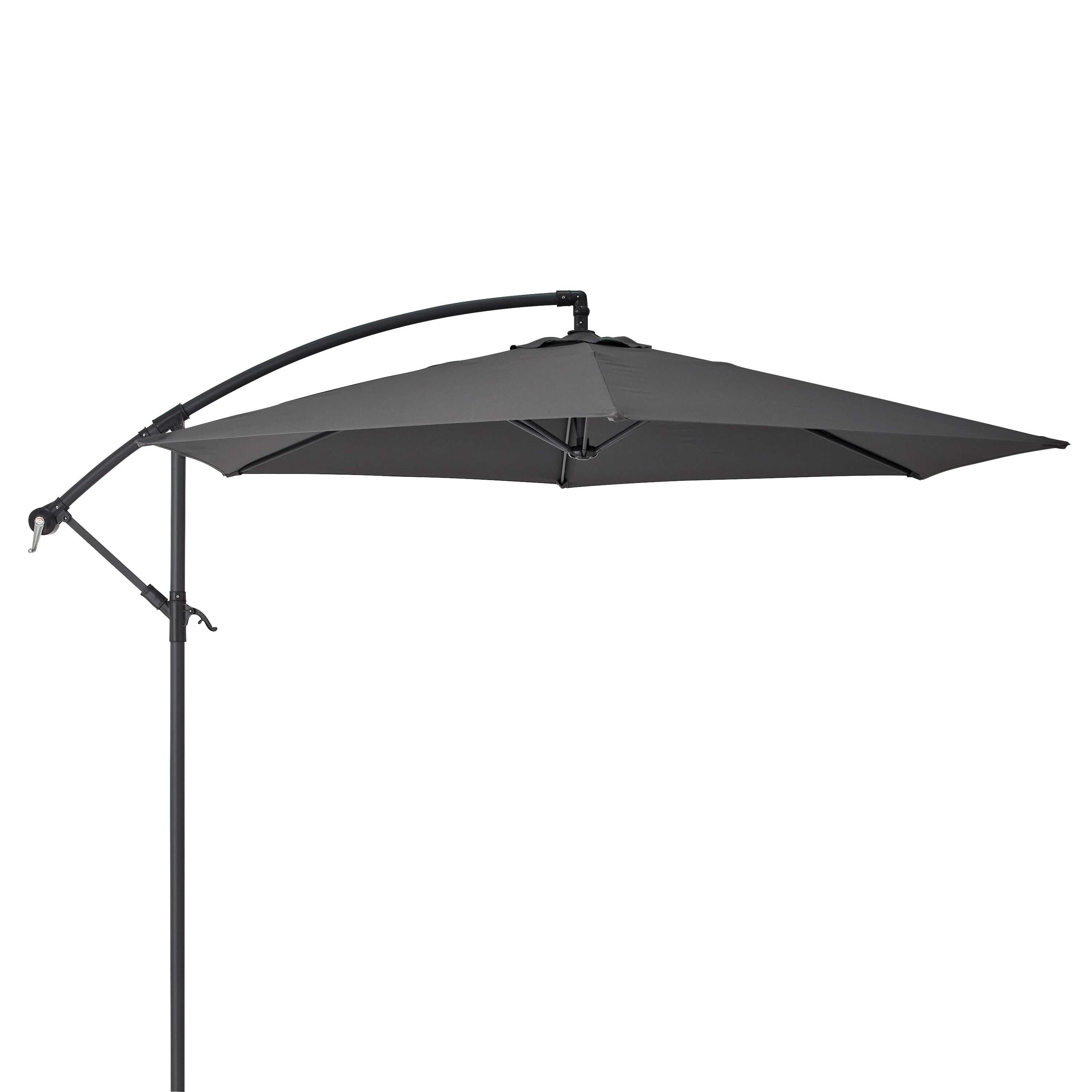 Ecloz - Parasol déporté inclinable gris rond Ø3m 210g/m² Eros ECLOZ - Image 1
