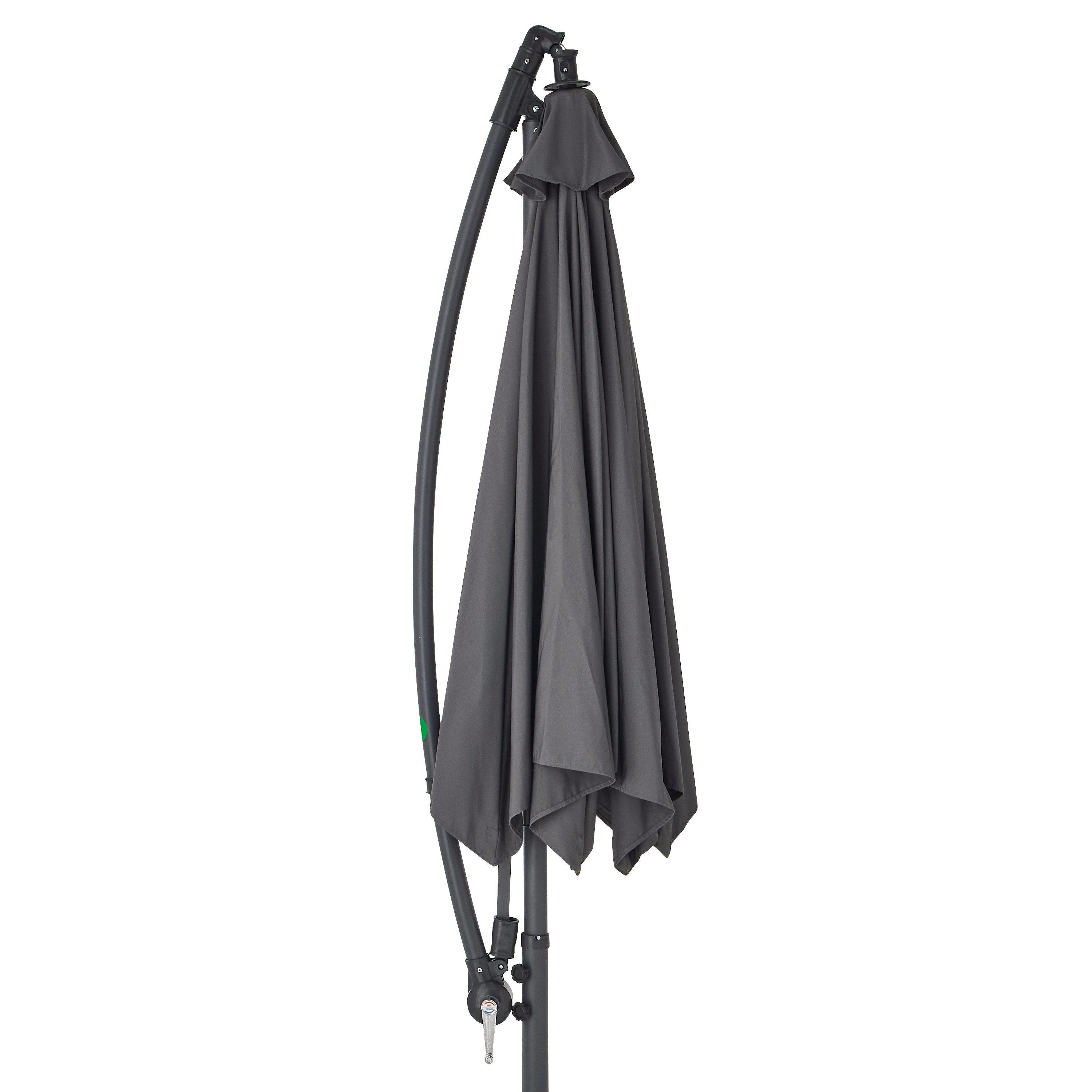 Ecloz - Parasol déporté inclinable gris rond Ø3m 210g/m² Eros ECLOZ - Image 4