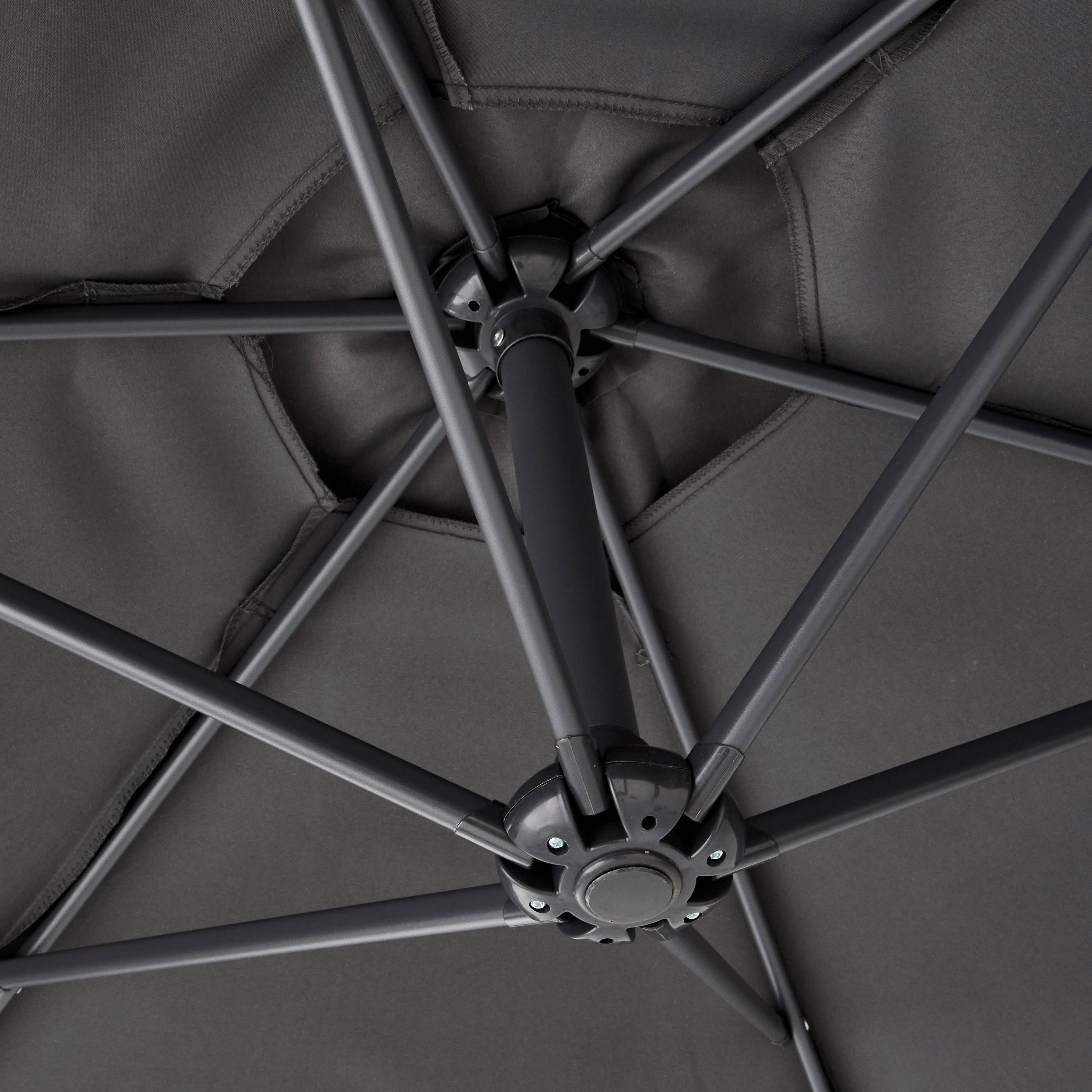 Ecloz - Parasol déporté inclinable gris rond Ø3m 210g/m² Eros ECLOZ - Image 3