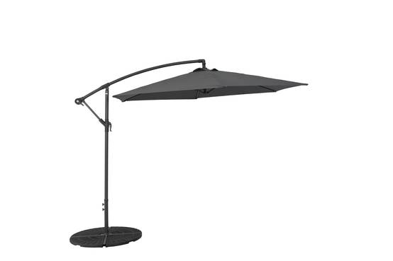 Ecloz - Parasol déporté inclinable gris rond Ø3m 210g/m² Eros ECLOZ - Image 5