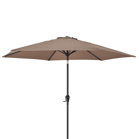 Ecloz - Parasol droit inclinable rond taupe Ø3m 210g/m² Evan ECLOZ - Image 5