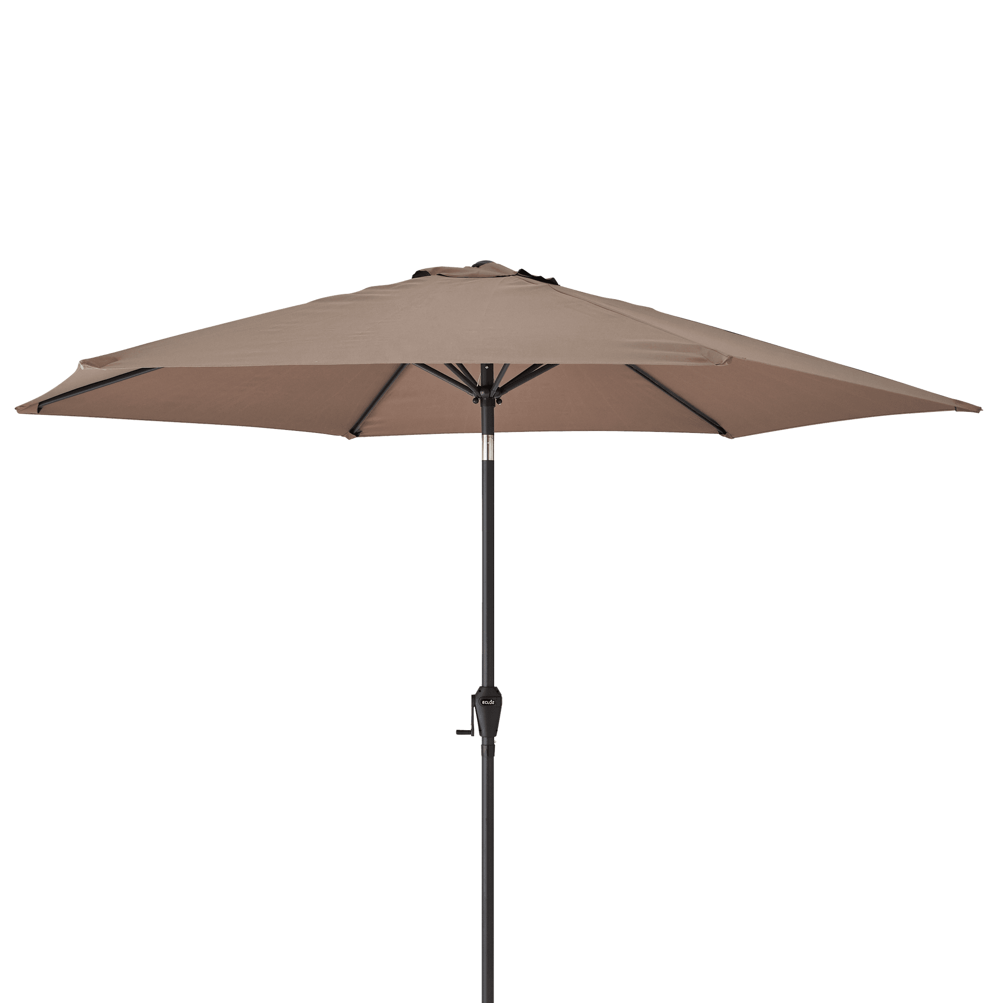 Ecloz - Parasol droit inclinable rond taupe Ø3m 210g/m² Evan ECLOZ - Imagen 5