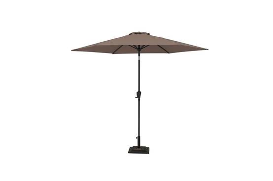 Ecloz - Parasol droit inclinable rond taupe Ø3m 210g/m² Evan ECLOZ - Image 1