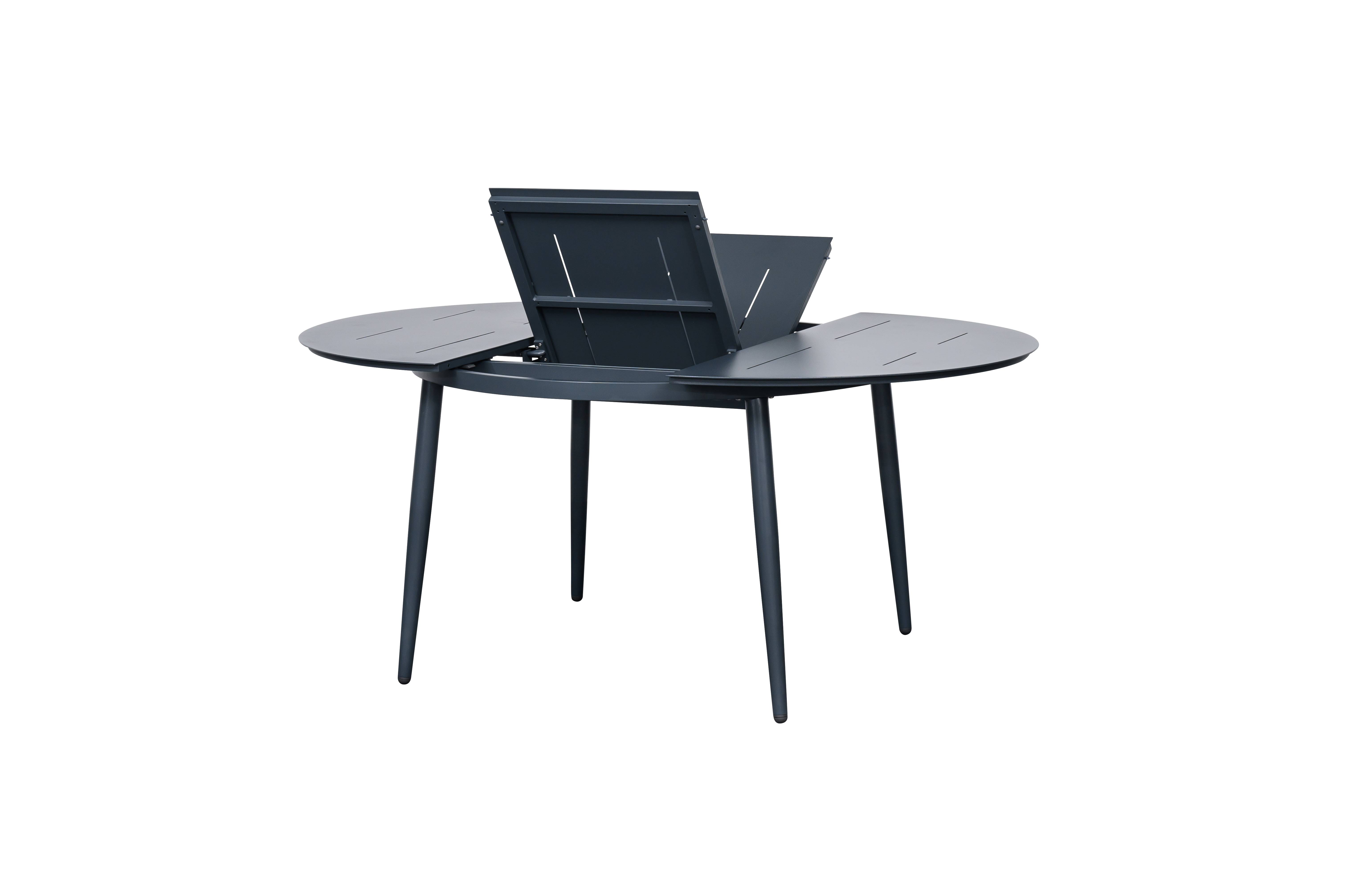 Ecloz - Table de jardin ronde extensible alu anthracite 4/8 personnes Ery ECLOZ - Image 1