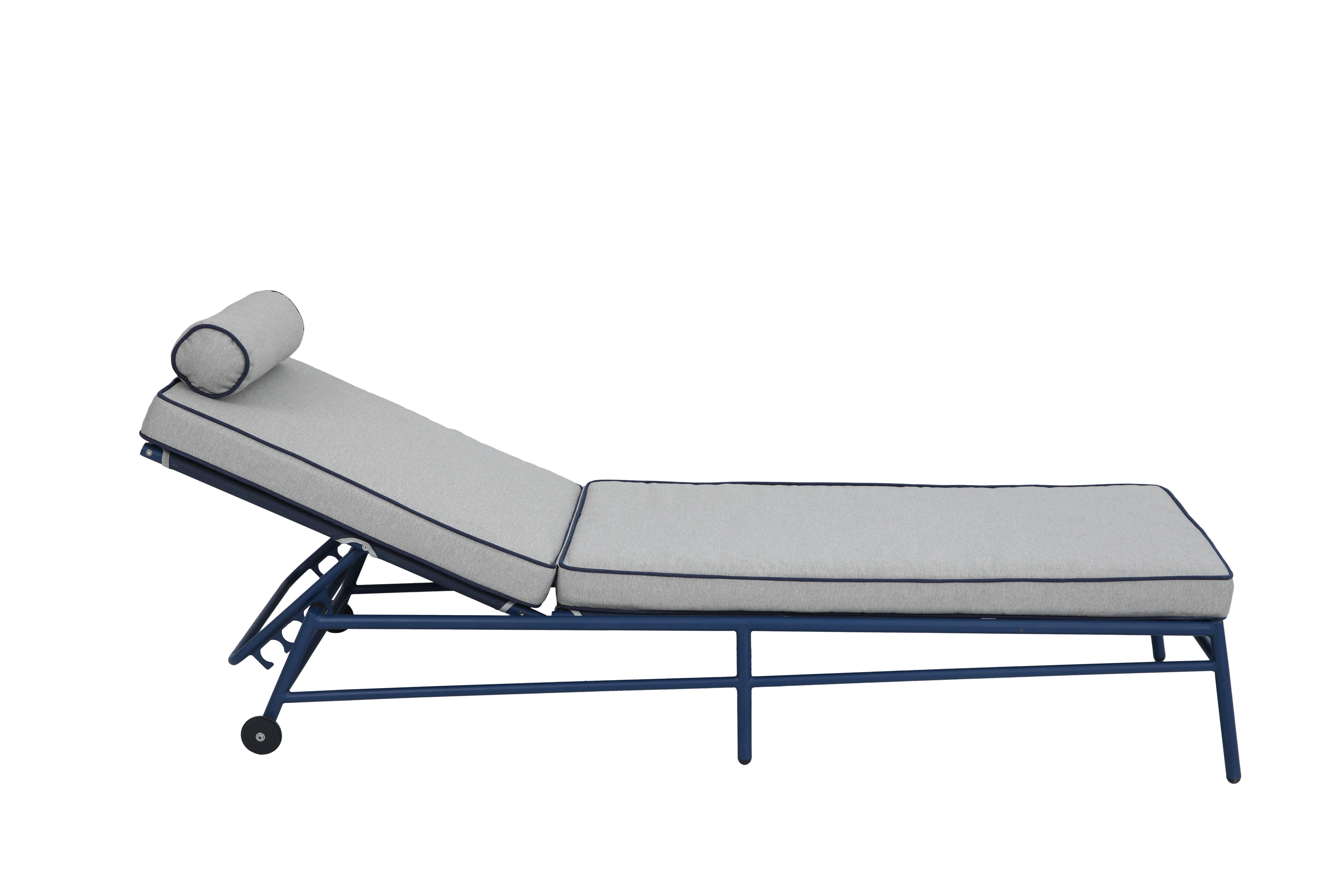 Ecloz - Bain de soleil acier avec roues et dossier réglable Esther - ECLOZ - Image 1