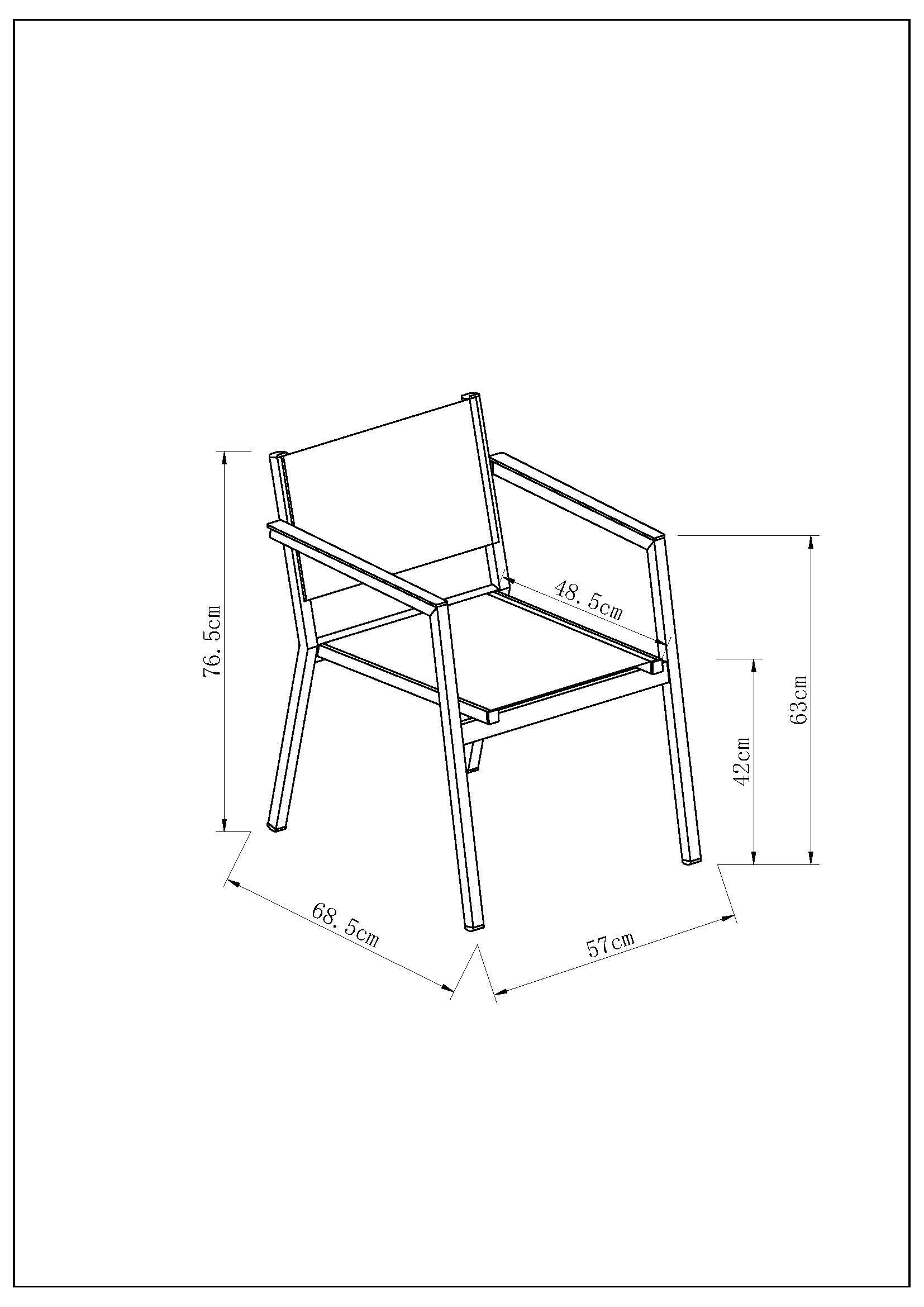 Ecloz - Fauteuil de jardin alu anthracite Enoal ECLOZ - Image 4