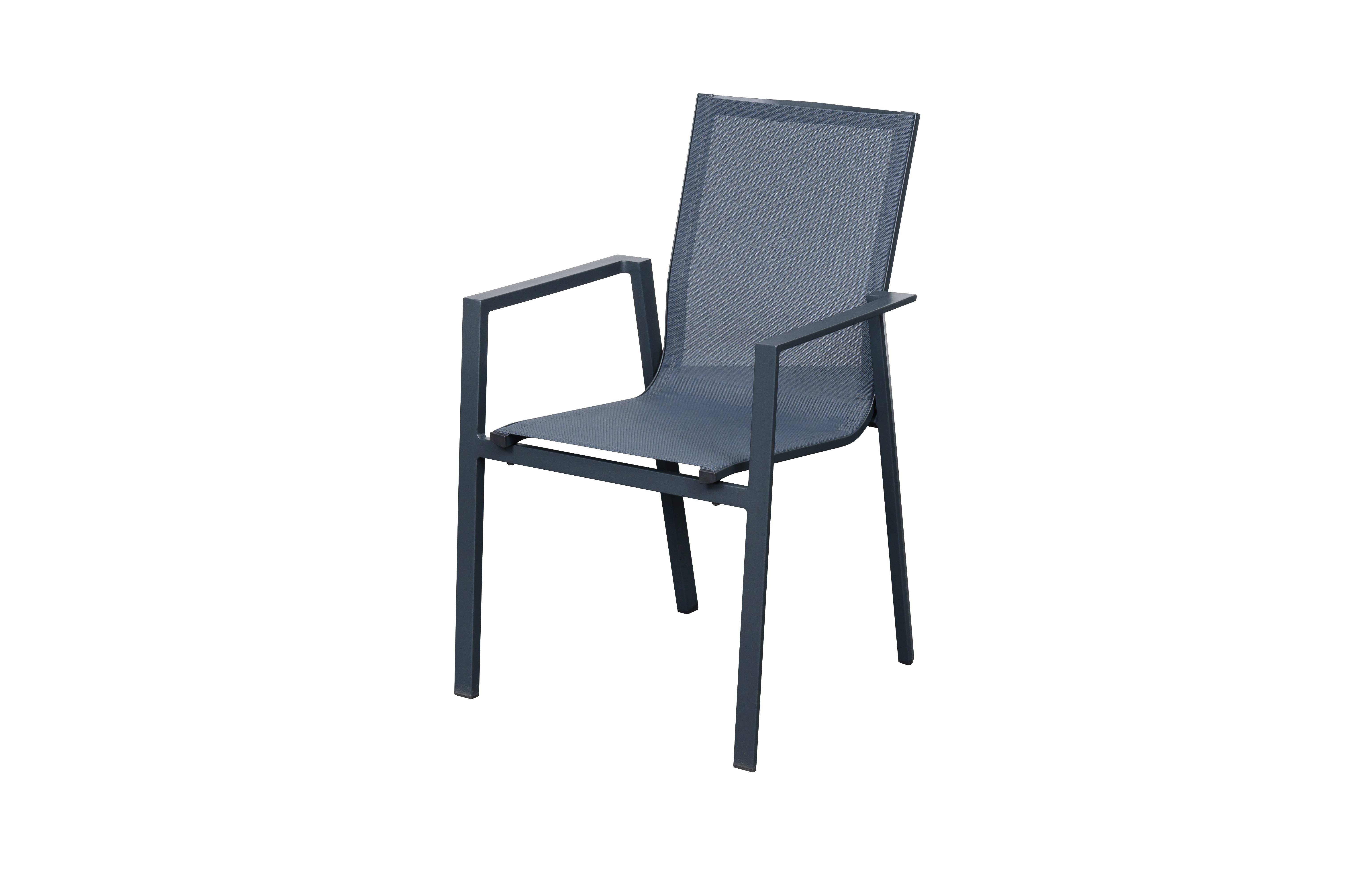 Ecloz - Fauteuil de jardin alu textilène anthracite Edon ECLOZ - Image 2