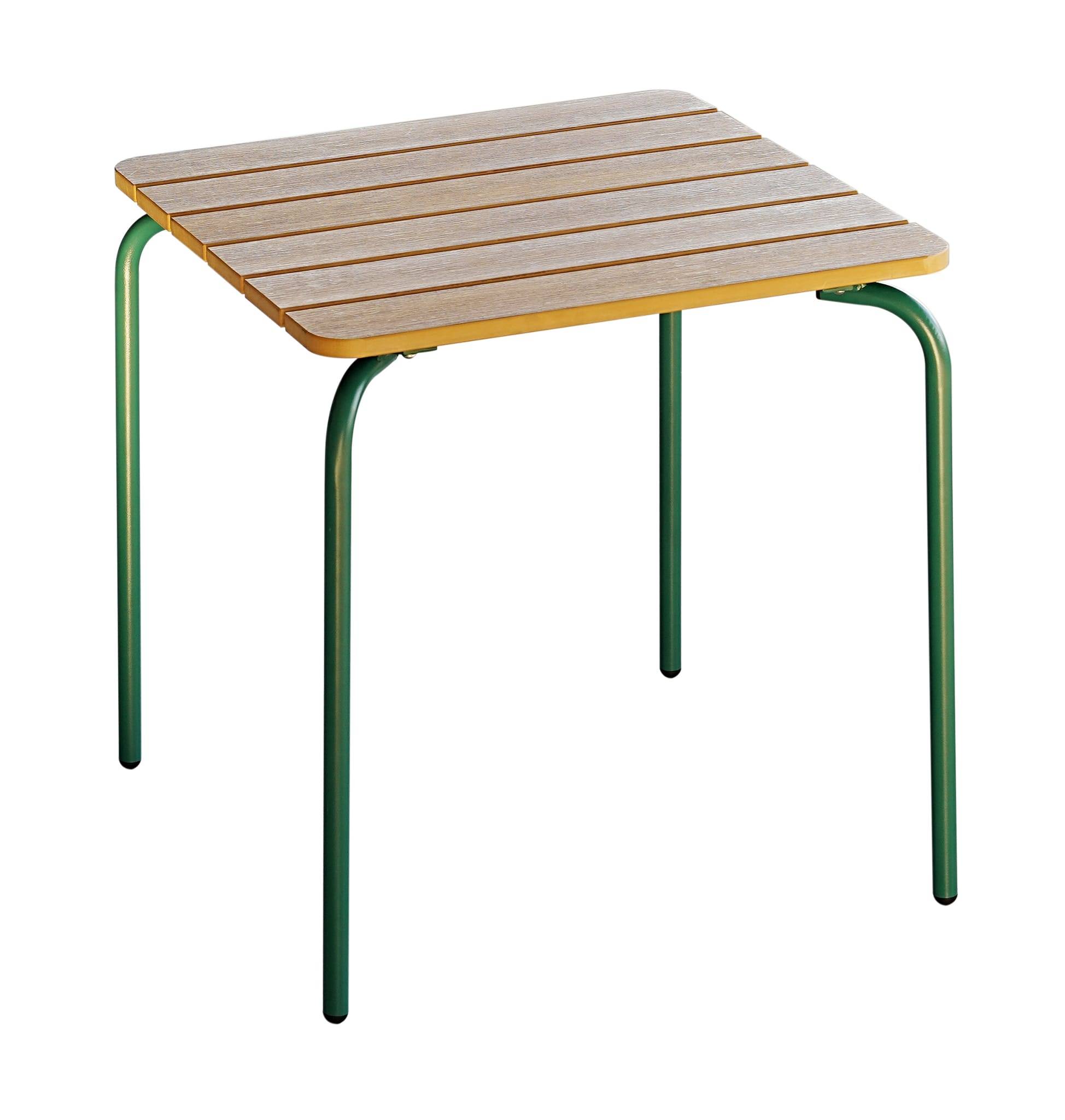 Ecloz - Table basse de jardin carrée acier bois vert Elion ECLOZ
