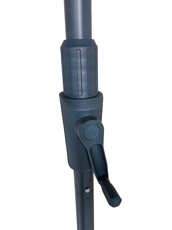 Ecloz - Parasol droit inclinable rond gris Ø3m 210g/m² Autobow ECLOZ - Image 7