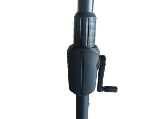 Ecloz - Parasol droit inclinable rond gris Ø3m 210g/m² Autobow ECLOZ - Image 2