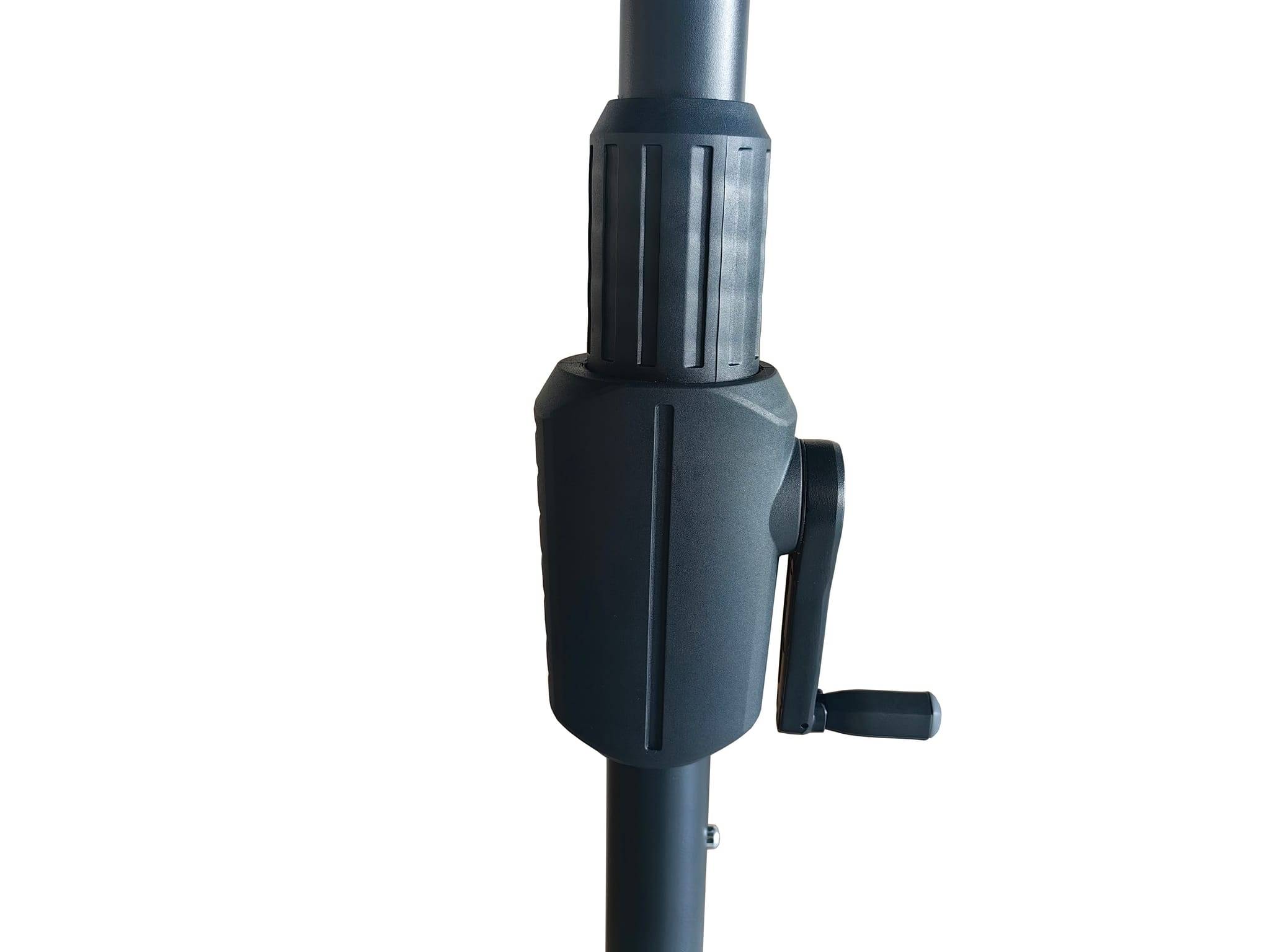 Ecloz - Parasol droit inclinable rond gris Ø3m 210g/m² Autobow ECLOZ - Imagen 2
