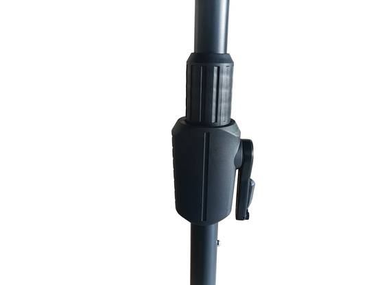Ecloz - Parasol droit inclinable rond gris Ø3m 210g/m² Autobow ECLOZ - Image 4