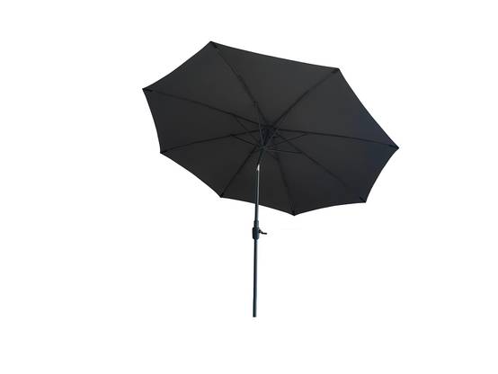 Ecloz - Parasol droit inclinable rond gris Ø3m 210g/m² Autobow ECLOZ - Image 6