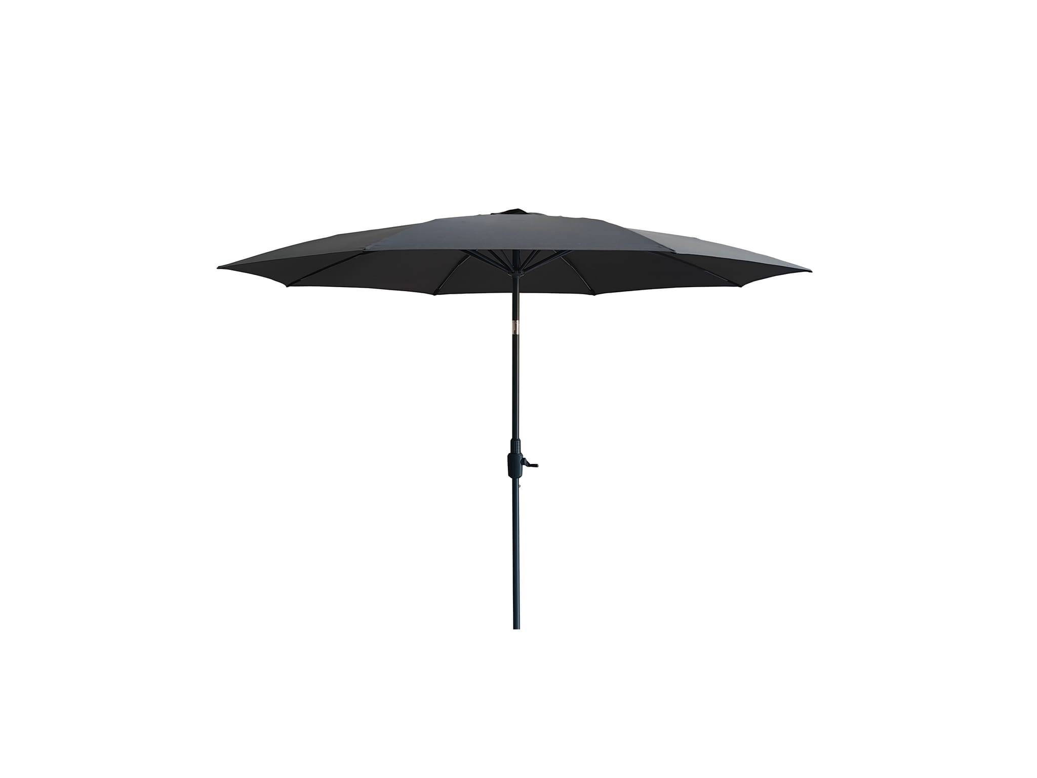 Ecloz - Parasol droit inclinable rond gris Ø3m 210g/m² Autobow ECLOZ - Imagen 5