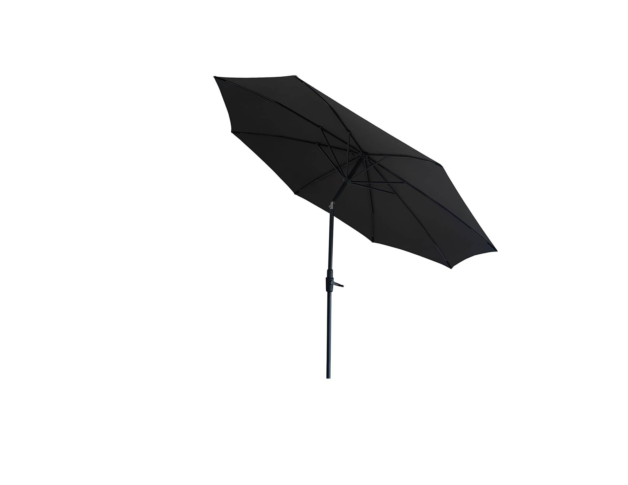 Ecloz - Parasol droit inclinable rond gris Ø3m 210g/m² Autobow ECLOZ - Imagen 1