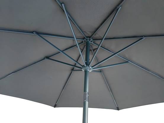 Ecloz - Parasol droit inclinable rond gris Ø3m 210g/m² Autobow ECLOZ - Image 3