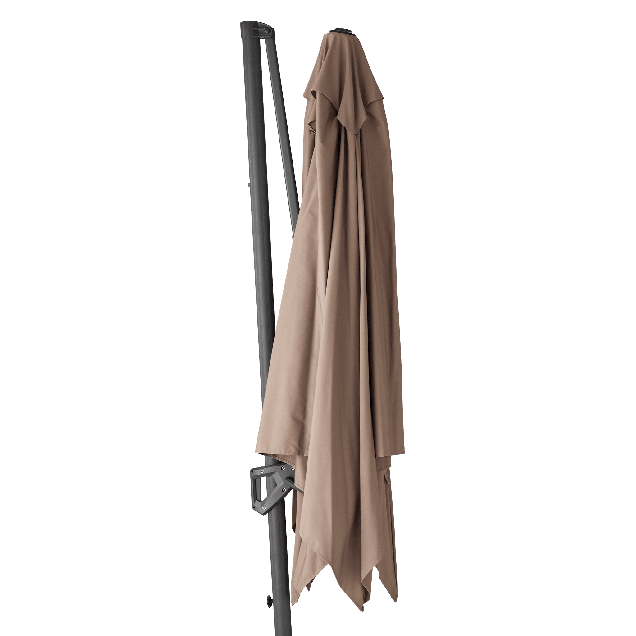 Ecloz - Parasol déporté inclinable carré taupe 3x3m 250g/m² Eloi - ECLOZ - Image 3