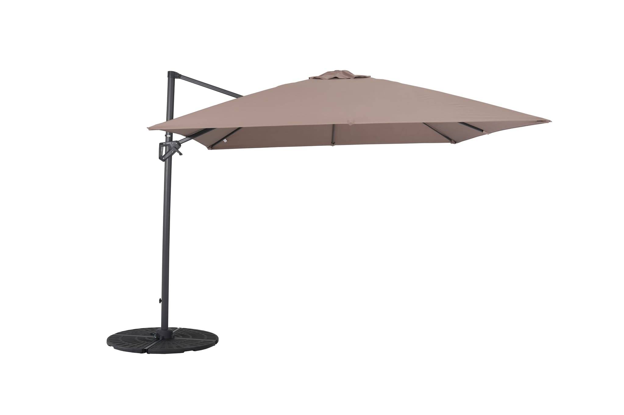 Ecloz - Parasol déporté inclinable carré taupe 3x3m 250g/m² Eloi - ECLOZ - Image 5