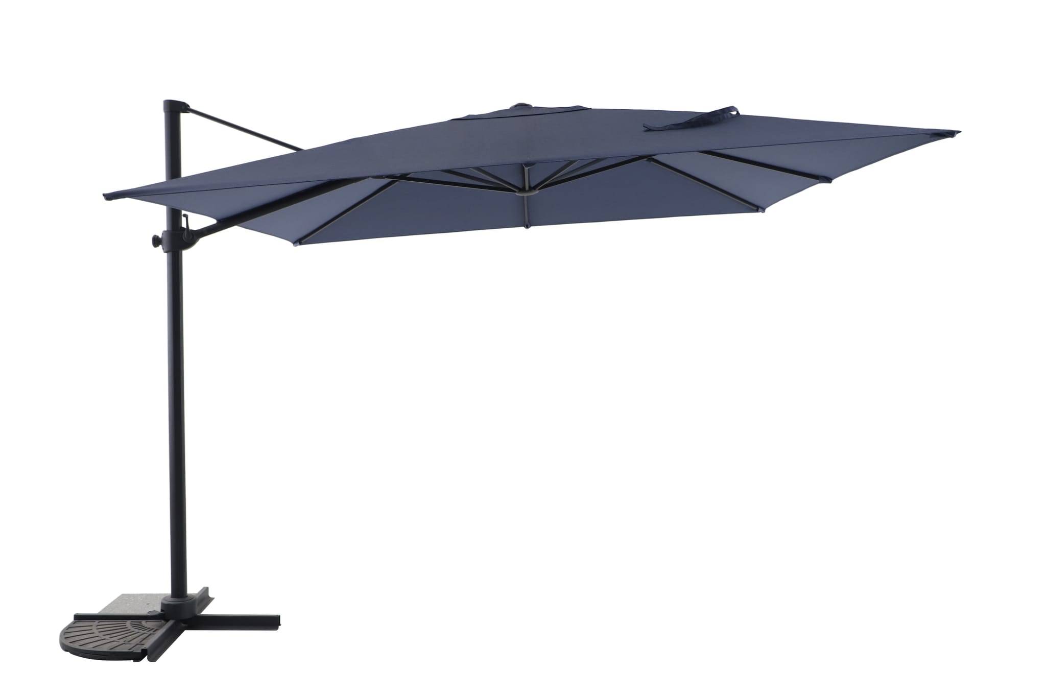 Ecloz - Parasol déporté inclinable carré gris chiné 3x3m Eren ECLOZ
