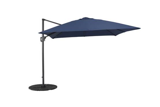 Ecloz - Parasol déporté inclinable carré bleu 3x3m 250g/m² Eloi - ECLOZ - Image 1
